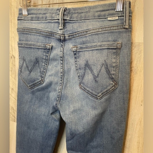 Mother High Rise The Looker Ankle Fray Jeans- Hey Sun Size 24 - Picture 5 of 7